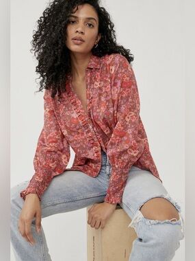 Free People Wild Gardenia Blouse